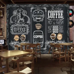 Tranh Dán Tường Quán Coffee