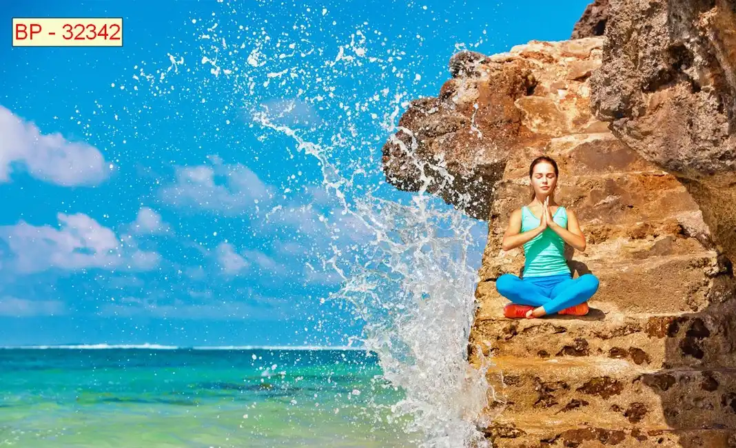 Tranh Dán Tường Phòng Tập Yoga Thiền Định BP-32342